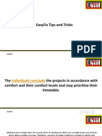 EasyFix Tips and Tricks