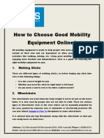 How To Choose Good Mobility Equipment Online?