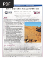 Senior Exploration Management Course: SEG Course Center Littleton, CO, USA