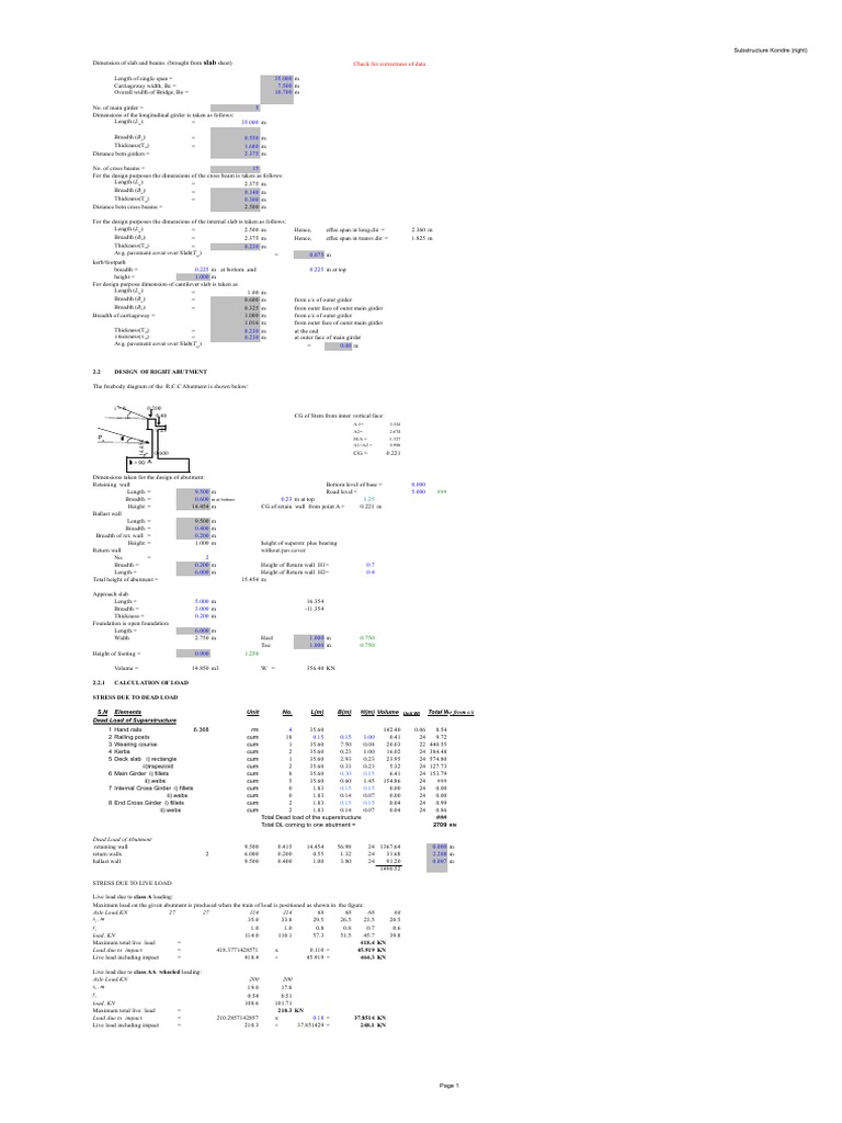 Bridge Substructure Design Specifications | PDF | Stress (Mechanics ...