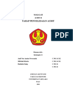 Tahap Penyelesaian Auditing