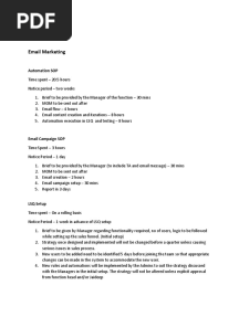 SOP's For All Digital Marketing Activites