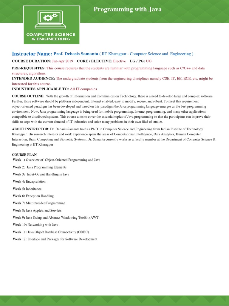 Programming With Java | PDF