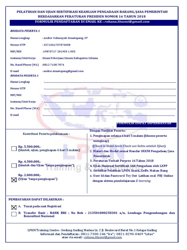 Contoh Soal Pbj Perpres 16 Tahun 2019 Dapatkan Contoh