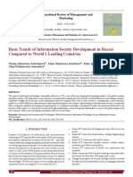 Basic Trends of Information Society Development in Russia Compared To World's Leading Countries