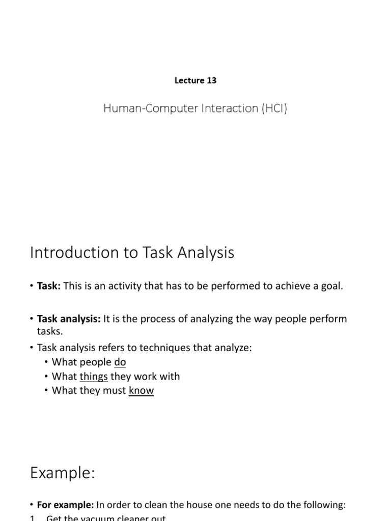 6-Task Analysis After Mid | PDF | Usability | Evaluation