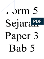 Form 5 Sejarah Paper 3 Bab 5