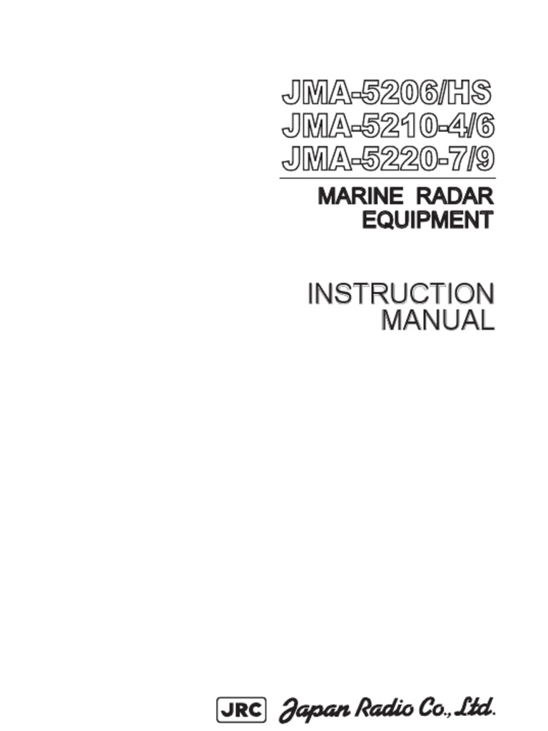 JMA-5206-HS JMA-5210-4-6HS JMA-5220-7-9 Instruction Manual PDF | PDF |  Radar | Display Resolution