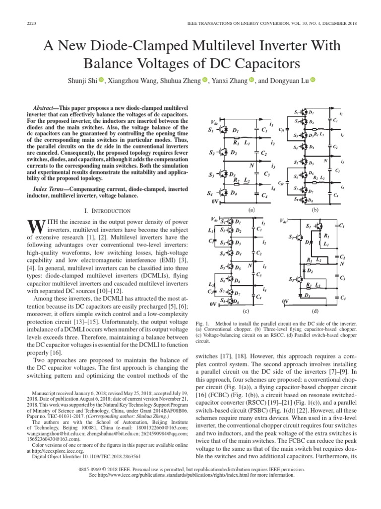 A New Diode-Clamped Multilevel Inverter With Balance Voltages of DC ...