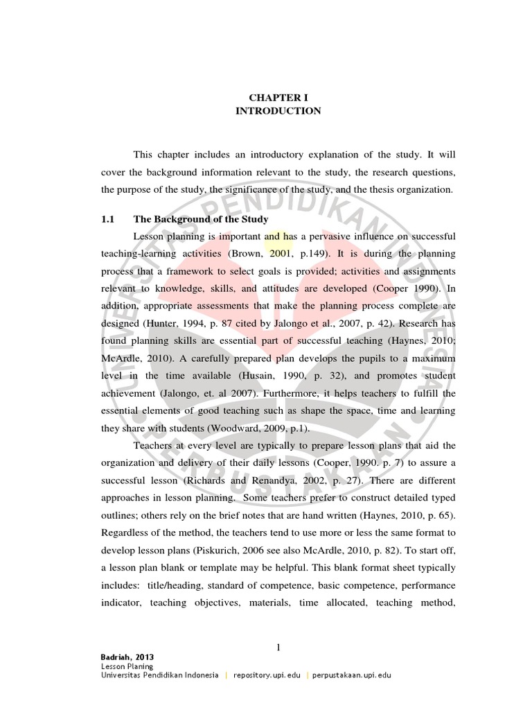 Badriah, 2013: Lesson Planing Universitas Pendidikan Indonesia ...