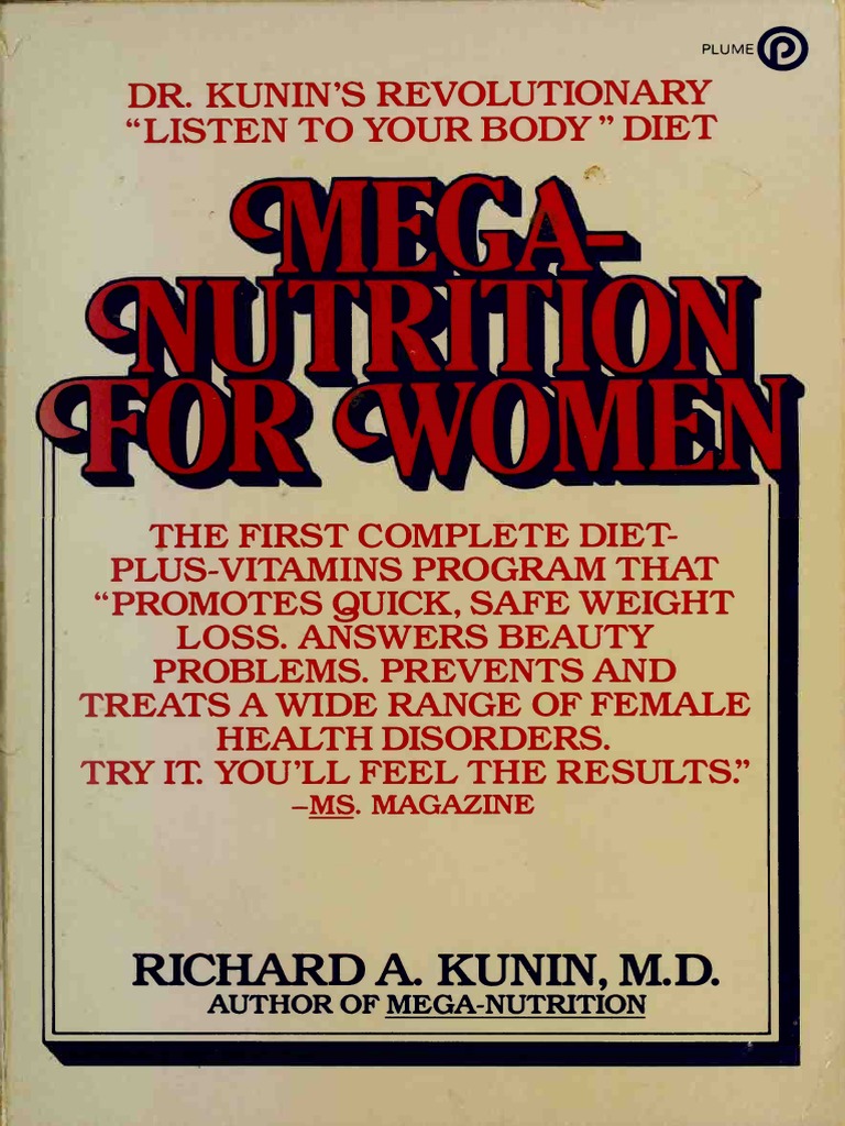 Mega Nutrition For Women Richard A Kunin Pdf Low Fat Diet