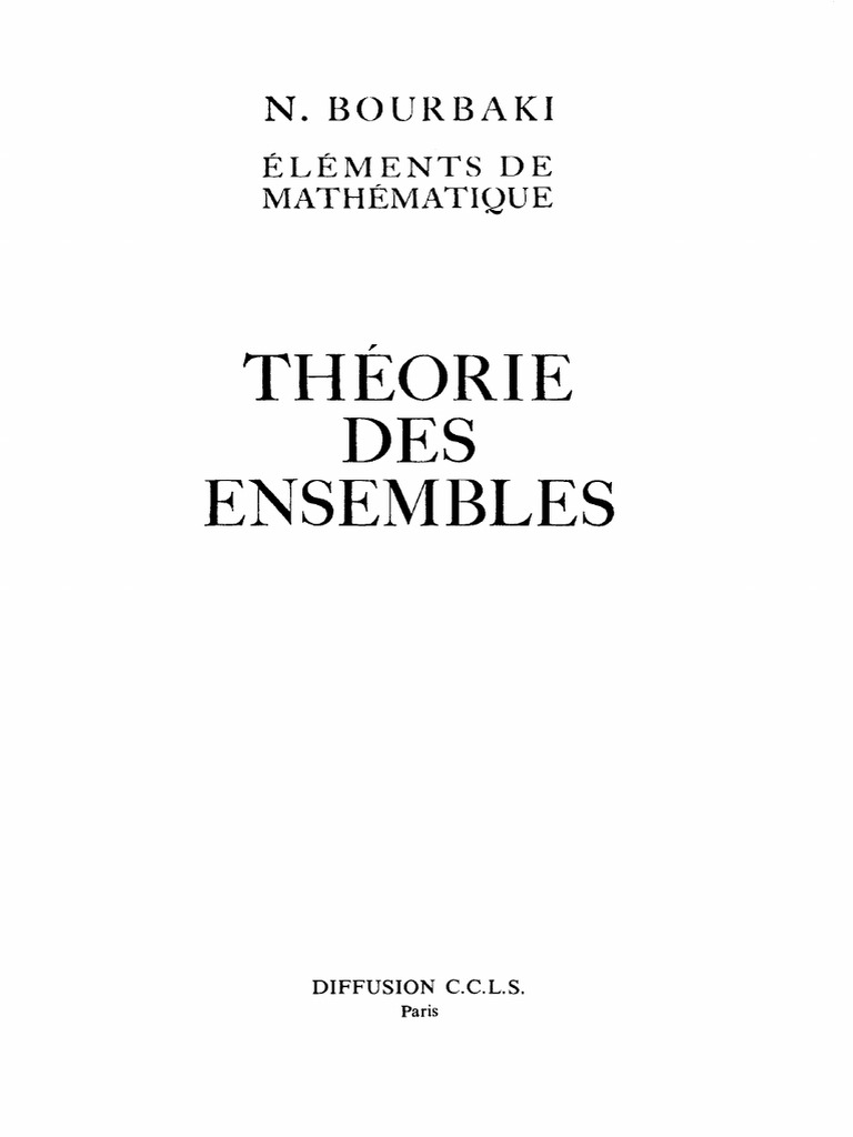 Theorie Des Ensembles PDF | PDF