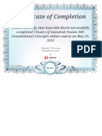 Autodesk Certificate