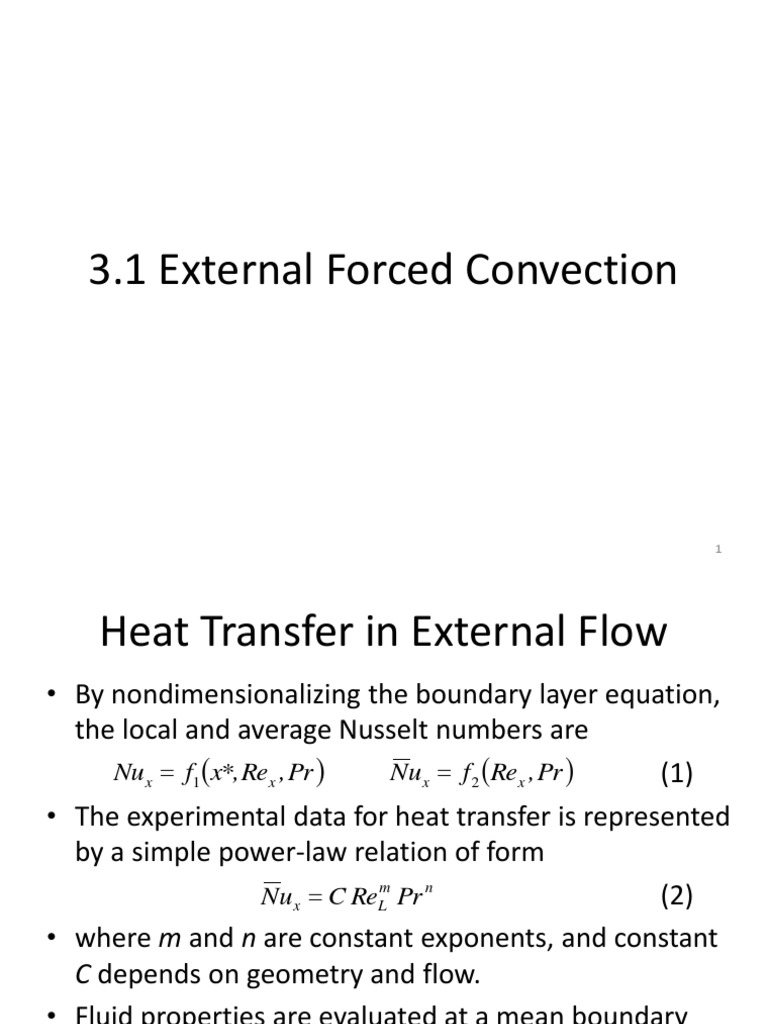 3.1 External Forced Convection | PDF | Boundary Layer | Fluid Dynamics