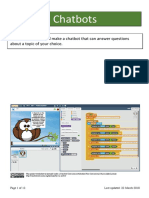 Chatbots: in This Project You Will Make A Chatbot That Can Answer Questions About A Topic of Your Choice
