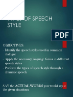 2 Types of Speech Style