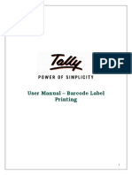 User Manual - Barcode Label Printing
