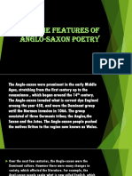 The Features of Anglo-Saxon Poetry