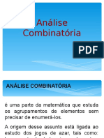 ANÁLISE COMBINATÓRIA