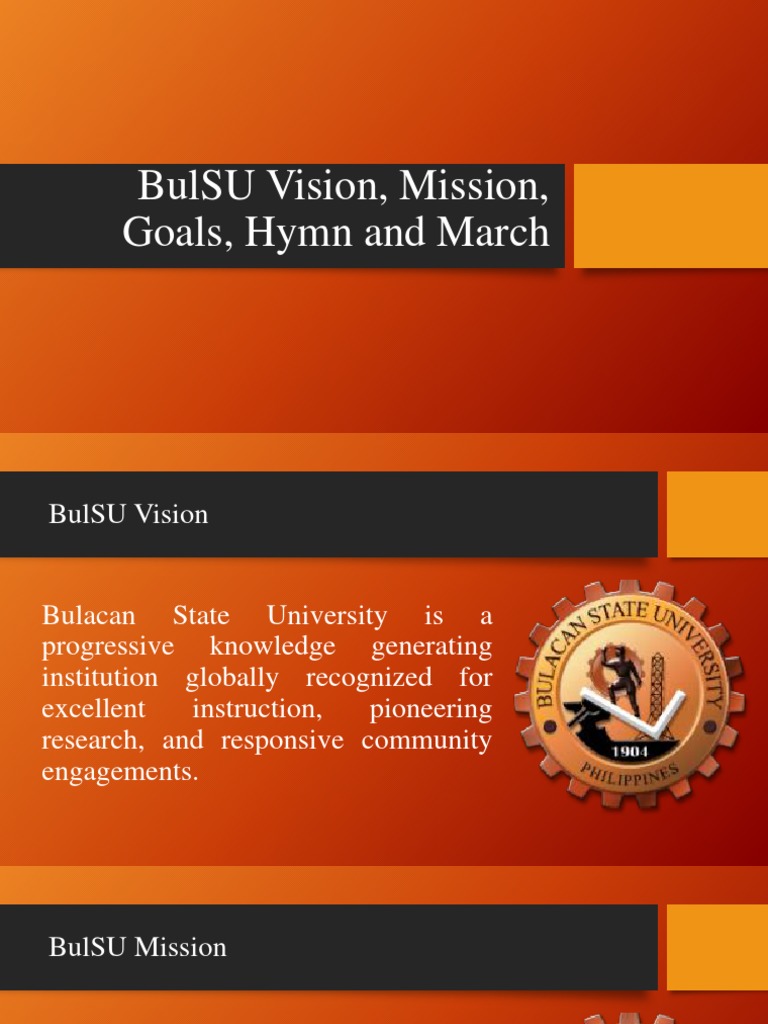 BulSU Vision and Mission Overview | PDF | Career & Growth | Wellness