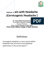 Neck Pain With Headache (Cervicogenic Headache) : Dr. Faisal Mohammad Alyazedi Consultant/ Physical Therapist