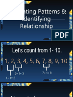 Generating Patterns & Identifying Relationship