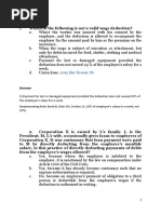 Part 3 Take Home Exam Labor Answer