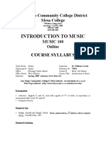 Introduction To Music: Course Syllabus