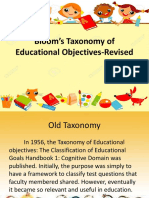 Bloom's Taxonomy of Educational Objectives-Revised