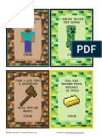 Minescraft Valentines Day Cards1