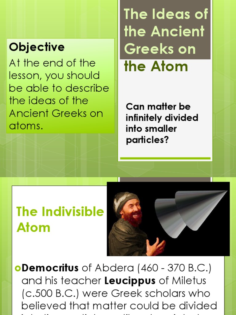 Democritus and Ancient Greek Atoms | PDF | Atoms | Matter