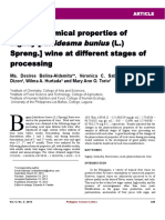 Antidesma Bunius: Physicochemical Properties of Bignay ( (L.) Spreng.) Wine at Different Stages of Processing