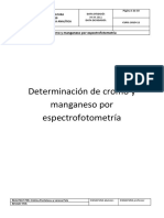 Determinacion de Cromo y Manganeso Por Espectrofotometria