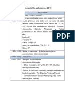 Itinerario Día Del Alumno 2019