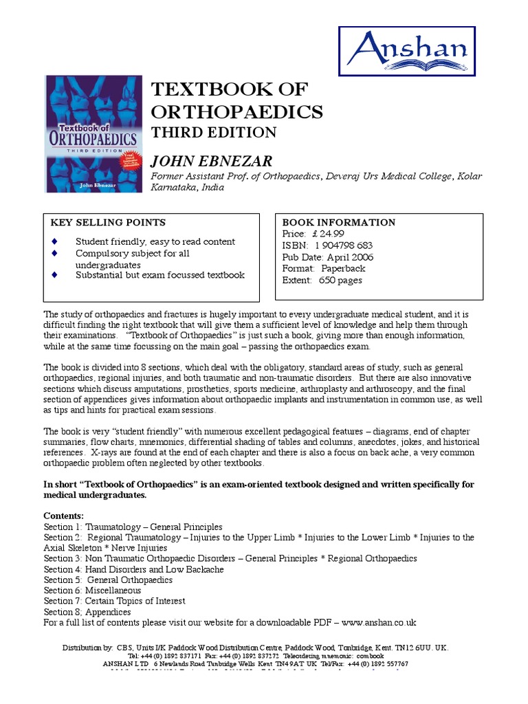 1 Textbookorthopaedics Reviewspdf Textbook - 