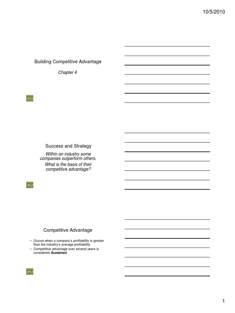 Competitive Advantage Strategies Explained | PDF | Competitive ...