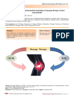 The Clinical Progress and Potential Mechanism of Massage Therapy On Knee Osteoarthritis