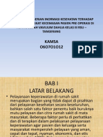 Pengaruh Pemberian Inormasi Kesehatan Terhadap Penurunan Tingkat Kecemasan