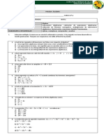 Prueba Octavo Algebra