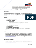 Hindustan Petroleum Corporation Limited: Lube Distributor Selection Guidelines (W.e.f. 15 June 2017)