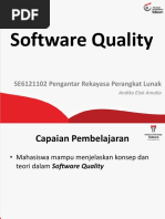 Software Quality: SE6121102 Pengantar Rekayasa Perangkat Lunak