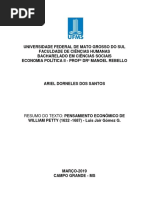 1 - Resumo - Pensamiento Económico de William Petty (1632 -1687) - Luis Jair Gómez g.