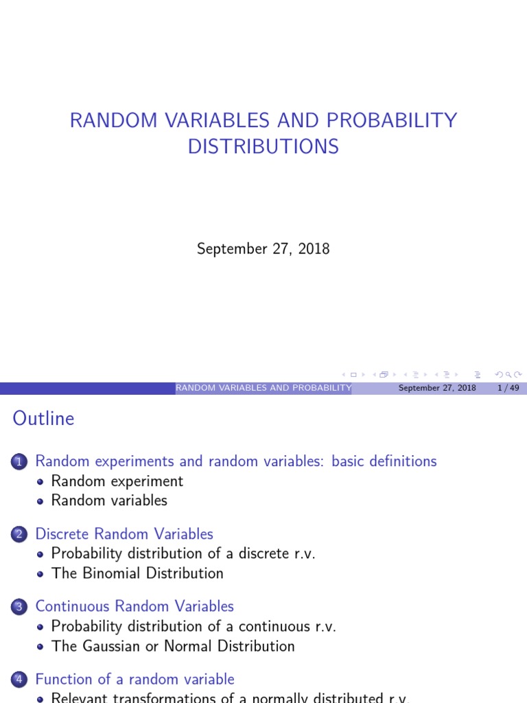 Probability Random Variables Results PV | PDF | Probability ...
