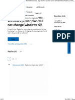 Windows Power Plan Will Not Change (Windows10) !: Question Info