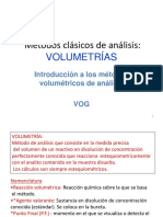 Volumetrías: Introducción a los métodos volumétricos de análisis