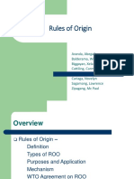 Rules of Origin Report