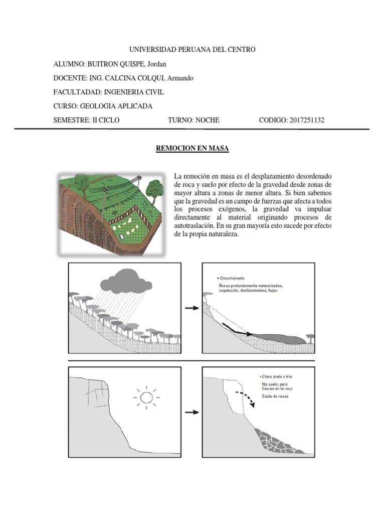 Remocion en Masas | PDF | glaciar | Suelo