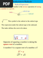 Radical Expressions: of A Number Is The Operation of