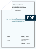 Planacion Como Proceso Administrativo.