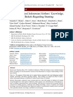 Analysis of Rural Indonesian Mothers Knowledge, Attitudes, and Beliefs Regarding Stunting